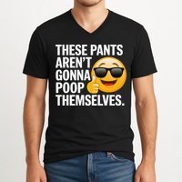 Funny Weird Joke Hilarious Sarcastic Gross Poop Meme Humor V-Neck T-Shirt
