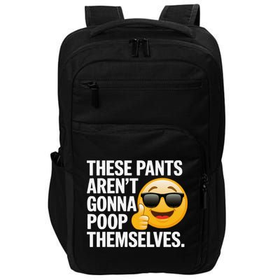 Funny Weird Joke Hilarious Sarcastic Gross Poop Meme Humor Impact Tech Backpack