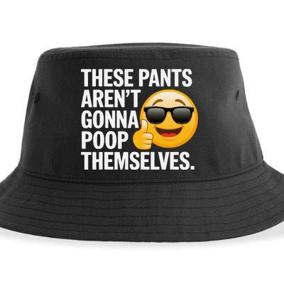 Funny Weird Joke Hilarious Sarcastic Gross Poop Meme Humor Sustainable Bucket Hat