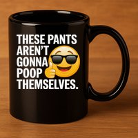 Funny Weird Joke Hilarious Sarcastic Gross Poop Meme Humor 11oz C Handle Ceramic Mug