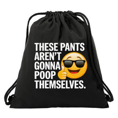 Funny Weird Joke Hilarious Sarcastic Gross Poop Meme Humor Drawstring Bag
