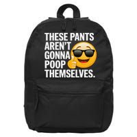 Funny Weird Joke Hilarious Sarcastic Gross Poop Meme Humor 16 in Basic Backpack