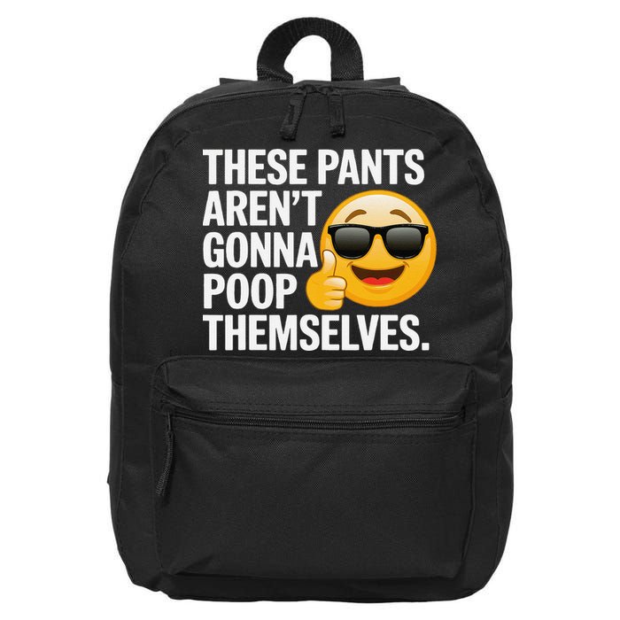 Funny Weird Joke Hilarious Sarcastic Gross Poop Meme Humor 16 in Basic Backpack