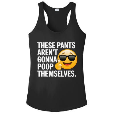 Funny Weird Joke Hilarious Sarcastic Gross Poop Meme Humor Ladies PosiCharge Competitor Racerback Tank