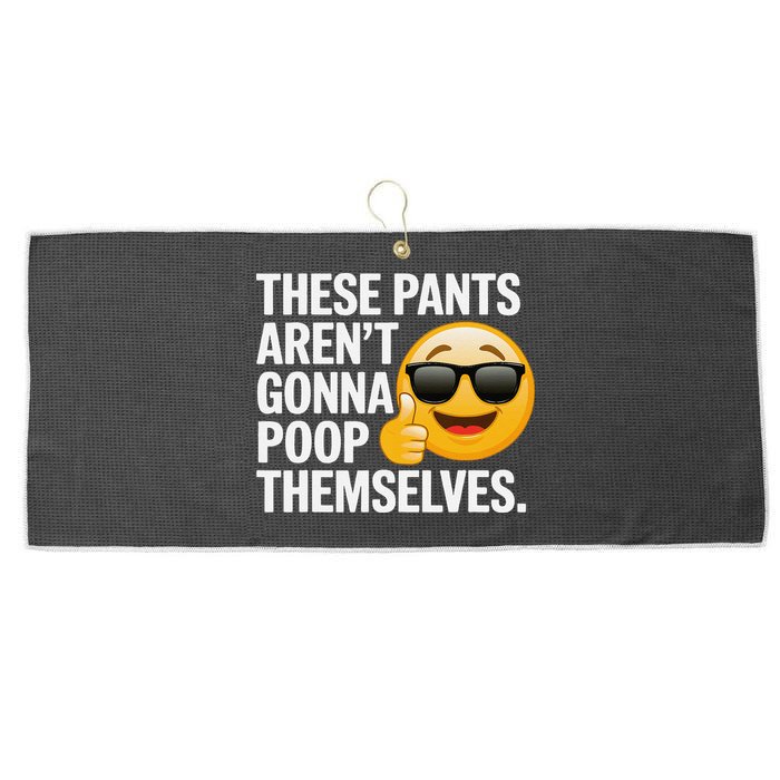 Funny Weird Joke Hilarious Sarcastic Gross Poop Meme Humor Large Microfiber Waffle Golf Towel