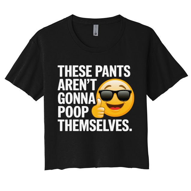 Funny Weird Joke Hilarious Sarcastic Gross Poop Meme Humor Crop Top