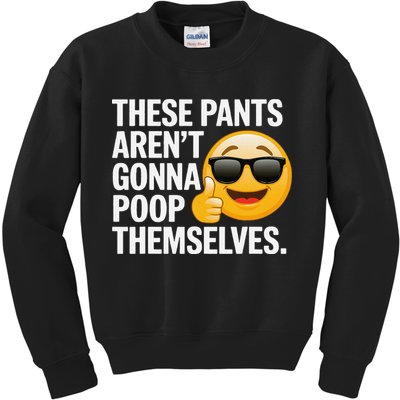 Funny Weird Joke Hilarious Sarcastic Gross Poop Meme Humor Kids Sweatshirt