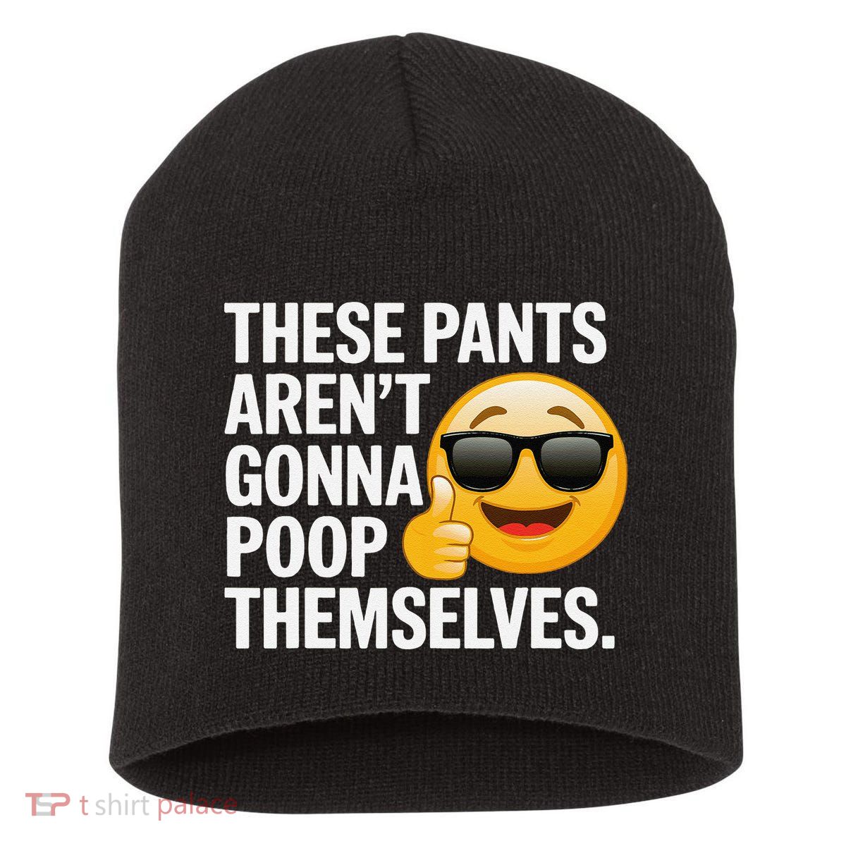 Funny Weird Joke Hilarious Sarcastic Gross Poop Meme Humor Short Acrylic Beanie