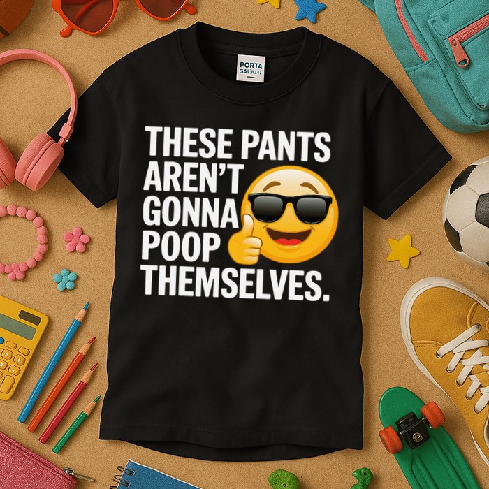Funny Weird Joke Hilarious Sarcastic Gross Poop Meme Humor Kids T-Shirt