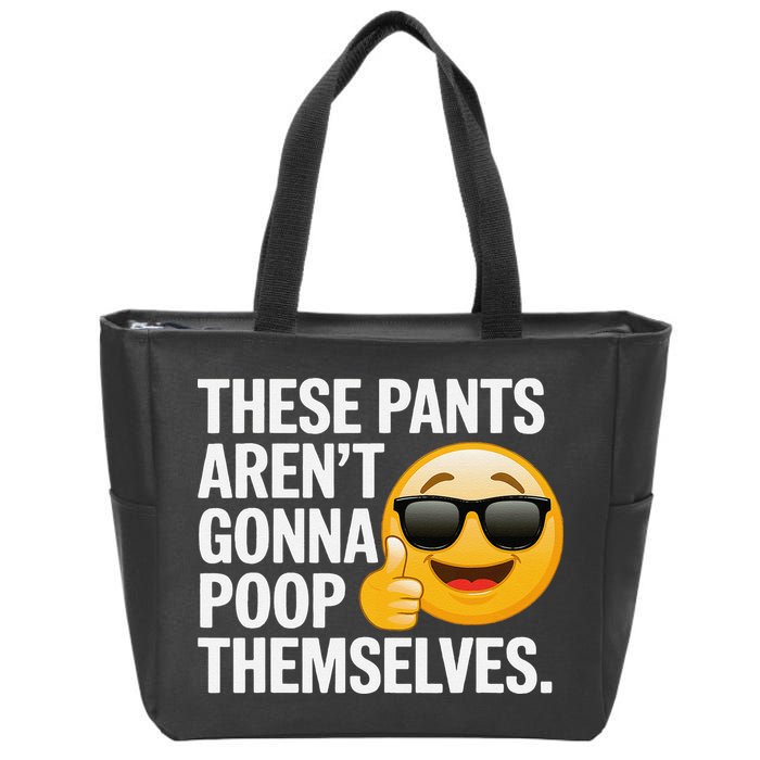 Funny Weird Joke Hilarious Sarcastic Gross Poop Meme Humor Zip Tote Bag