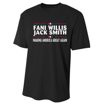 Fani Willis Jack Smith Making America Great Again Performance Sprint T-Shirt