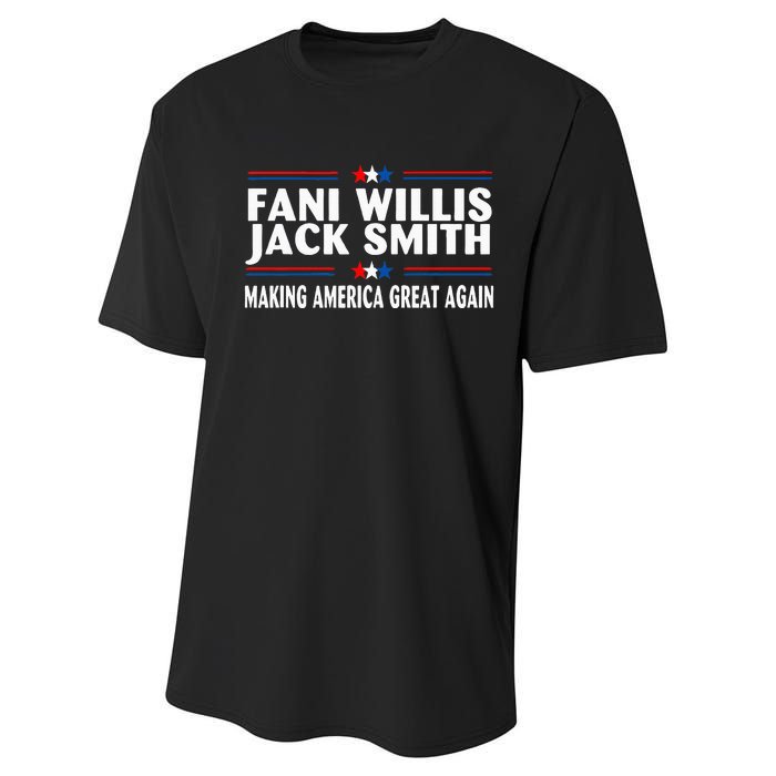 Fani Willis Jack Smith Making America Great Again Performance Sprint T-Shirt