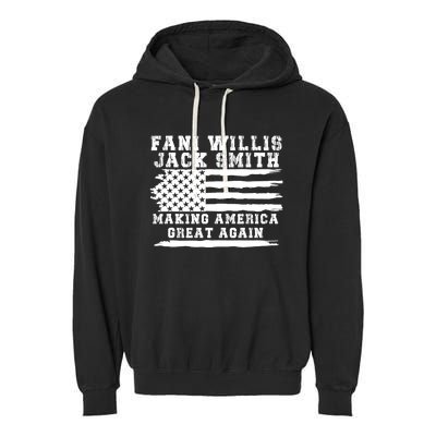 Fani Willis Jack Smith For President 2024 Retro Men Women America Flag Garment-Dyed Fleece Hoodie