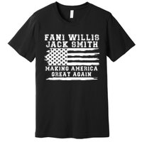 Fani Willis Jack Smith For President 2024 Retro Men Women America Flag Premium T-Shirt