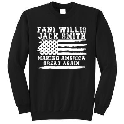 Fani Willis Jack Smith For President 2024 Retro Men Women America Flag Tall Sweatshirt