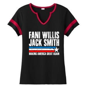 Fani Willis Jack Smith For President 2024 Funny Political Design Ladies Halftime Notch Neck Tee