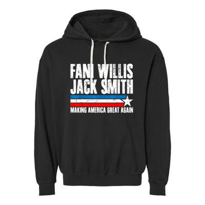 Fani Willis Jack Smith For President 2024 Funny Political Design Garment-Dyed Fleece Hoodie