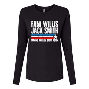 Fani Willis Jack Smith For President 2024 Funny Political Design Womens Cotton Relaxed Long Sleeve T-Shirt