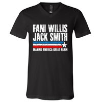 Fani Willis Jack Smith For President 2024 Funny Political Design V-Neck T-Shirt