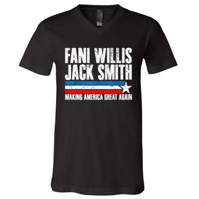 Fani Willis Jack Smith For President 2024 Funny Political Design V-Neck T-Shirt