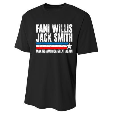 Fani Willis Jack Smith For President 2024 Funny Political Design Performance Sprint T-Shirt