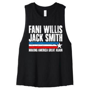 Fani Willis Jack Smith For President 2024 Funny Political Design Women's Racerback Cropped Tank