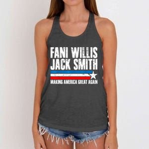 Fani Willis Jack Smith For President 2024 Funny Political Design Women's Knotted Racerback Tank