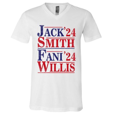 Fani Willis Jack Smith For President 2024 Jack Smith Fanclub V-Neck T-Shirt