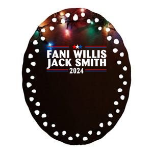 Fani Willis Jack Smith For President 2024 Funny Political Gift Ceramic Oval Ornament