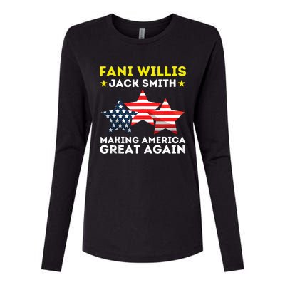 Fani Willis Jack Smith Funny President Of 2024 Saying Womens Cotton Relaxed Long Sleeve T-Shirt