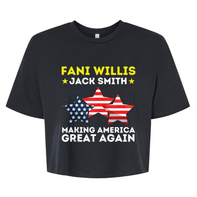 Fani Willis Jack Smith Funny President Of 2024 Saying Bella+Canvas Jersey Crop Tee