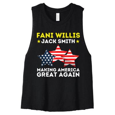 Fani Willis Jack Smith Funny President Of 2024 Saying Women's Racerback Cropped Tank