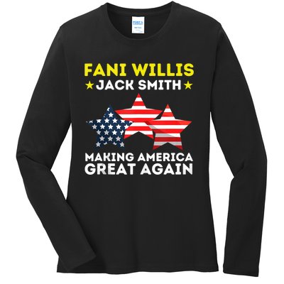 Fani Willis Jack Smith Funny President Of 2024 Saying Ladies Long Sleeve Shirt