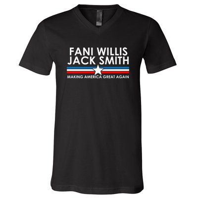 Fani Willis Jack Smith For President 2024 V-Neck T-Shirt