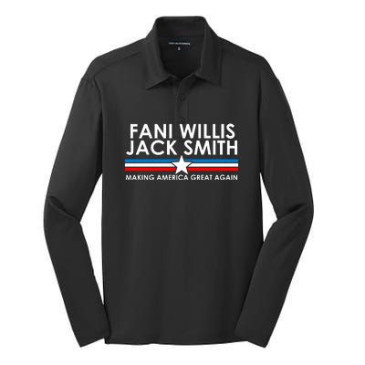 Fani Willis Jack Smith For President 2024 Silk Touch Performance Long Sleeve Polo