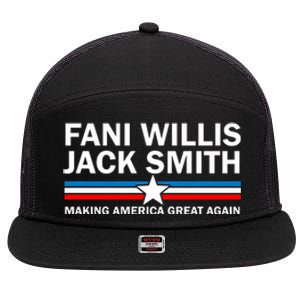 Fani Willis Jack Smith For President 2024 7 Panel Mesh Trucker Snapback Hat