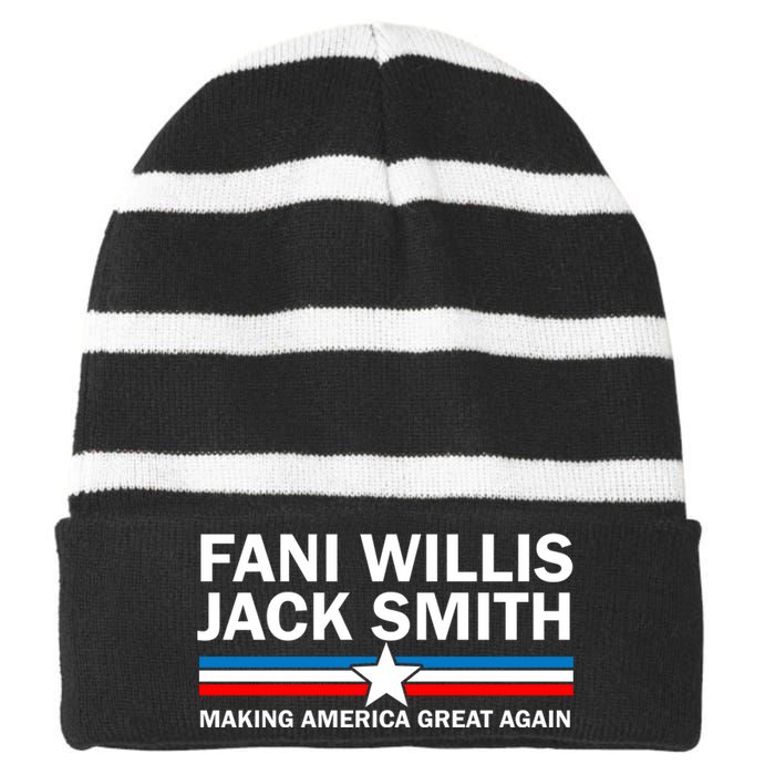 Fani Willis Jack Smith For President 2024 Striped Beanie with Solid Band