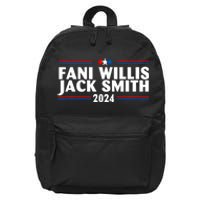 Fani Willis Jack Smith For President 2024 16 in Basic Backpack