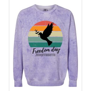 Freedom Wings: Junenth Celebration Gift Colorblast Crewneck Sweatshirt