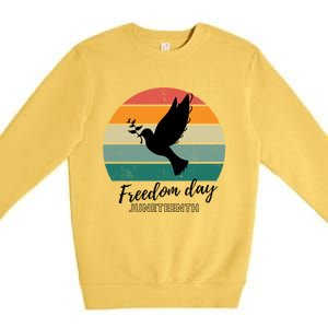 Freedom Wings: Junenth Celebration Gift Premium Crewneck Sweatshirt