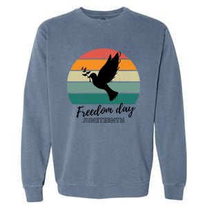 Freedom Wings: Junenth Celebration Gift Garment-Dyed Sweatshirt