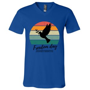 Freedom Wings: Junenth Celebration Gift V-Neck T-Shirt