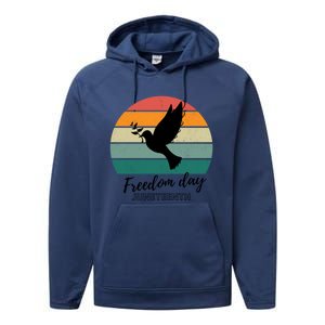 Freedom Wings: Junenth Celebration Gift Performance Fleece Hoodie