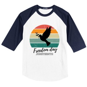 Freedom Wings: Junenth Celebration Gift Baseball Sleeve Shirt