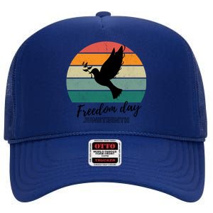 Freedom Wings: Junenth Celebration Gift High Crown Mesh Back Trucker Hat