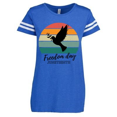 Freedom Wings: Junenth Celebration Gift Enza Ladies Jersey Football T-Shirt