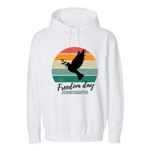 Freedom Wings: Junenth Celebration Gift Garment-Dyed Fleece Hoodie