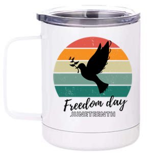 Freedom Wings: Junenth Celebration Gift 12 oz Stainless Steel Tumbler Cup