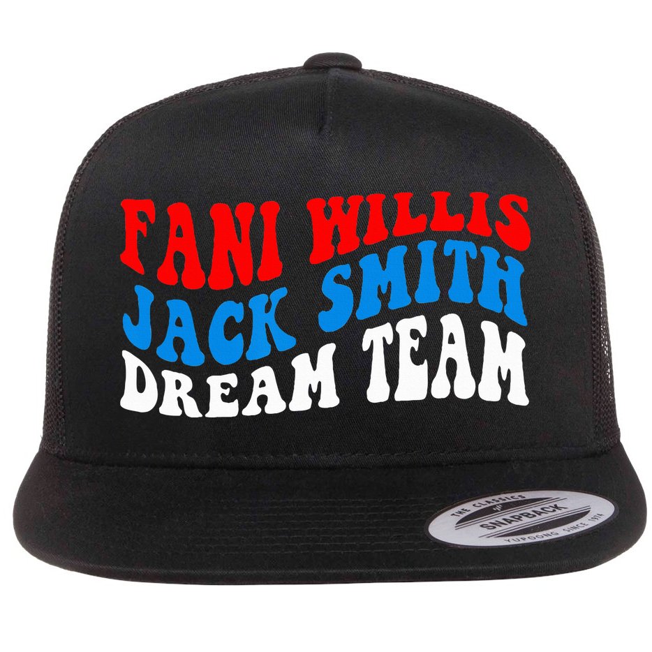 Fani Willis Jack Smith Dream Team Groovy US Flag Flat Bill Trucker Hat