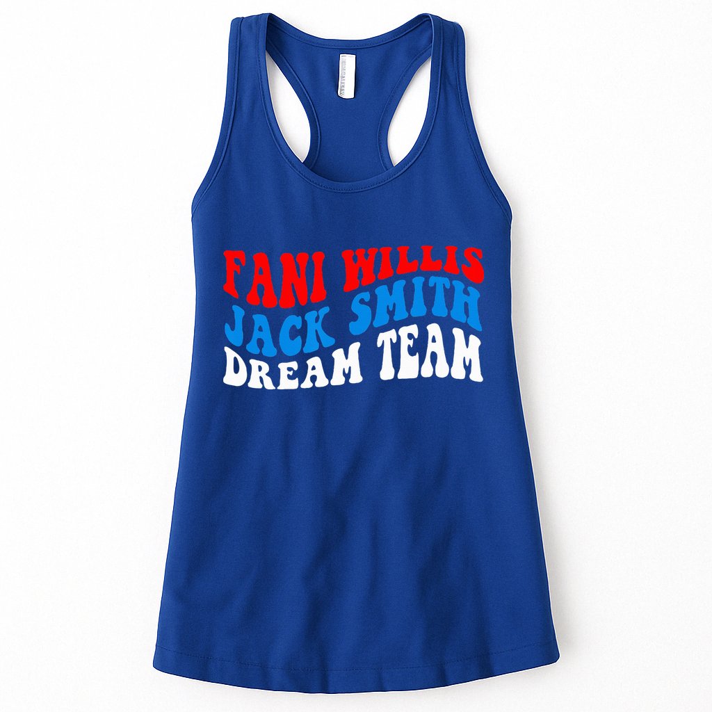 Fani Willis Jack Smith Dream Team Groovy US Flag Womens Tank Top